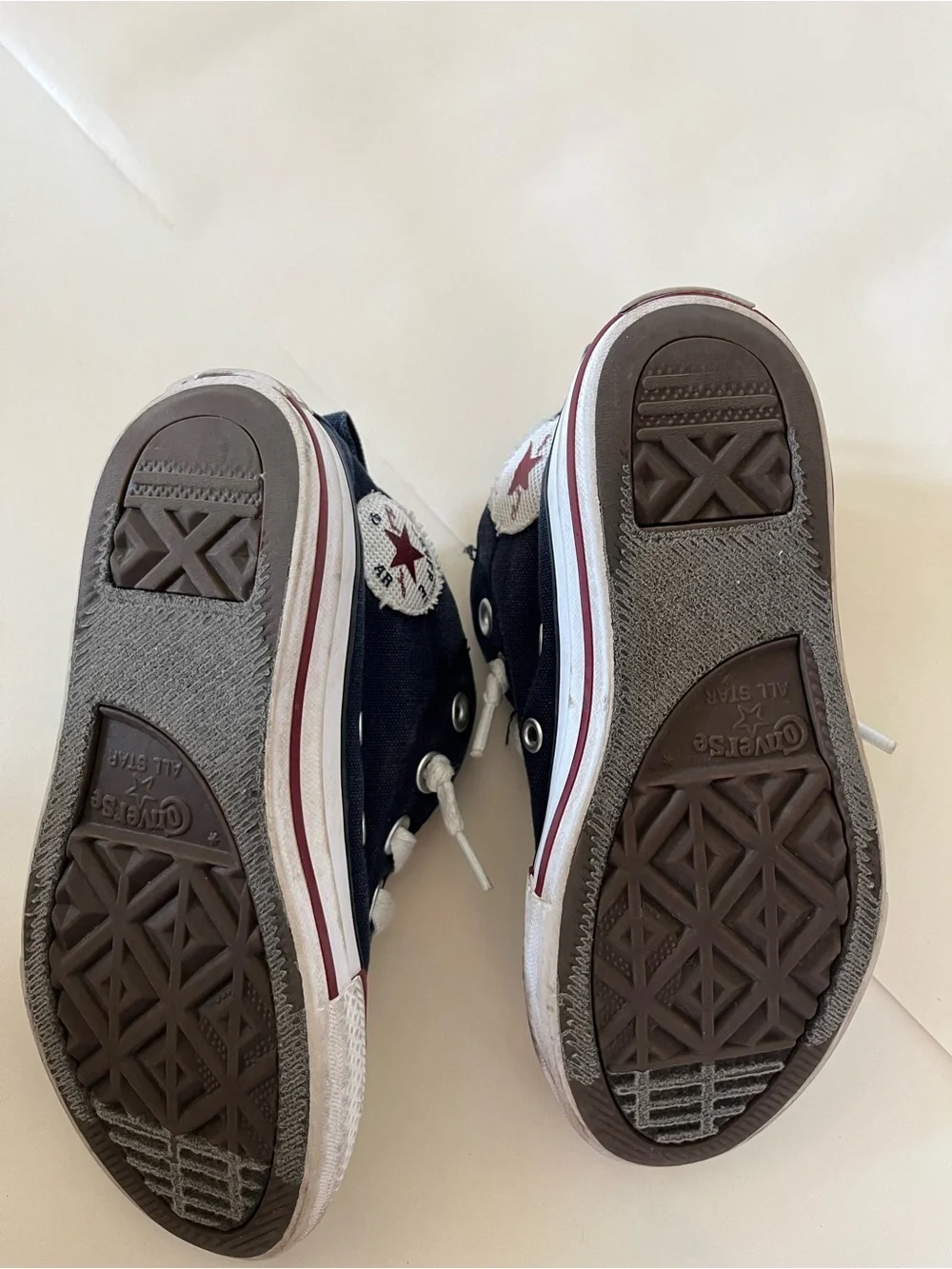 Converse Kids Navy Blue and White High-Top Sneakers